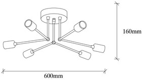 Fekete mennyezeti lámpa Sparrow – Opviq lights
