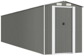 vidaXL világosszürke horganyzott acél kerti fészer 192 x 855 x 223 cm