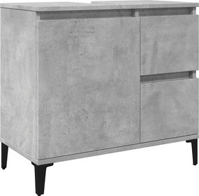 vidaXL betonszürke szerelt fa mosdószekrény 65 x 33 x 60 cm