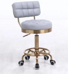 HR636 Szürke modern műbőr szék arany lábbal