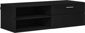 vidaXL Fából Készült Szekrény Fekete 100,5 x 39 x 30 cm Faanyag