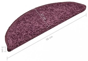 15 db sötétlila lépcsőszőnyeg 56 x 17 x 3 cm