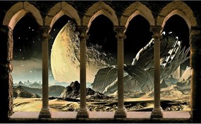 Fotótapéta Íj Bolygó Űrhajó vinil 254x184 +ragasztó