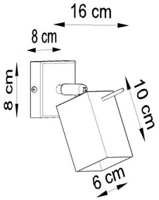 Fali spotlámpa MERIDA 1xGU10/40W/230V fekete