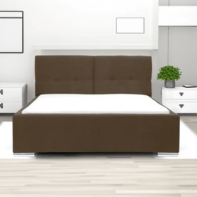 Kárpitozott ágy tárolóval és FOLLER matraccal 140x200 cm Barna