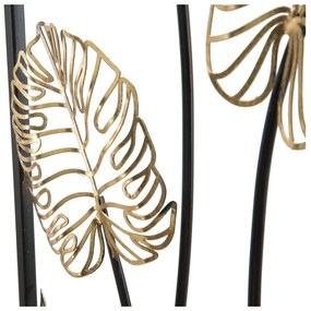 Luxy -A- levél motívumos fali fémdekoráció, 31 x 90 cm - Mauro Ferretti