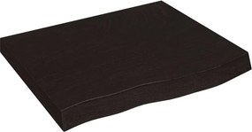 vidaXL sötétbarna kezelt tömör tölgyfa fali polc 60x50x(2-6) cm