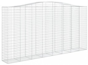 4 db íves horganyzott vas gabion kosár 400x50x200/220 cm