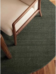 Sötétzöld kézi szövésű gyapjú kerek szőnyeg ø 160 cm Greenwich – Ted Baker