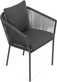 Kerti szék, alumínium, szövet, szürke, AZC-C1179 GREY