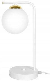 Glimex opál üveg gömb / golyó asztali lámpa 1xE27 LISZ White GLIS0116