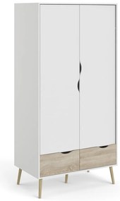Oslo fehér ruhásszekrény, 99 x 200 cm - Tvilum