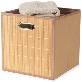 Natúr színű bambusz tárolódoboz 31x31x31 cm – Compactor