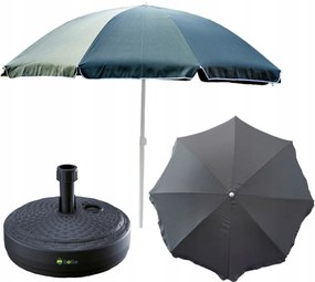 Kerti napernyő strand 240cm nagy törhető talppal állvány kerek szett