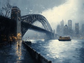 Canvas Város Vászonkép Sydney Ausztrália Híd Harbour Bridge 80x60