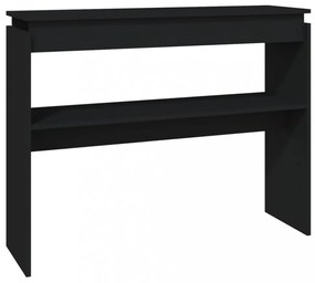 fekete szerelt fa tálalóasztal 102 x 30 x 80 cm