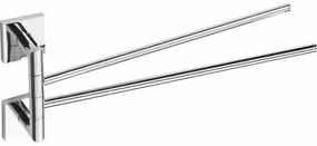 SAPHO XQ405 X-Square dupla törülközőtartó,forgatható, 42 cm, króm
