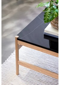 Fekete-natúr színű márvány dohányzóasztal 80x80 cm Raw – Hübsch