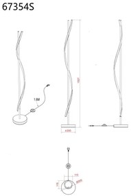 Globo 67354S - LED állólámpa WATKINS LED/30W/230V 3000K