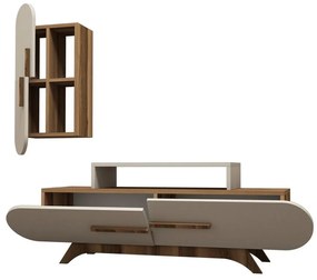 TV szekrény Rose S - Walnut, Cream