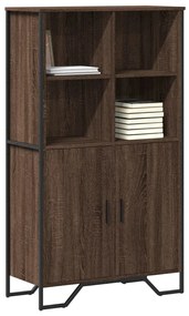 barna tölgy színű szerelt fa magasszekrény 79,5x35,5x137,5 cm