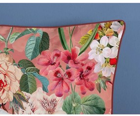 Flowery narancssárga organikus pamut egyszemélyes ágyneműhuzat, 140 x 220 cm - Descanso