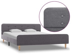 vidaXL világosszürke szövetkárpitozású ágykeret 160x200 cm