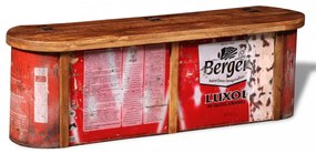 Antikolt hatású tömör fa tárolórekeszes pad