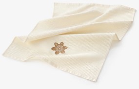 Goldea karácsonyi hímzett waffle konyharuha - krémalapú mézeskalács 50 x 70 cm