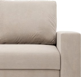 Zeus sarokkanapé, 2 ágyneműtartóval, egyenes kartámasz, bársony, univerzális oldal, bonell töltet, bézs