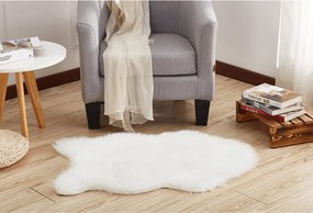 Műszőrme, fehér, 60x90, EBONY TYP 1