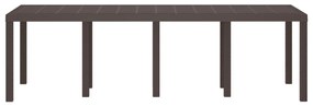 Barna Kertasztal 250x100x73 cm Poly Rattan, Barna Kertasztal 100x100x73 cm Poly Rattan, Barna Kertasztal 150x100x73 cm Poly Rattan