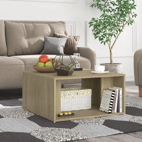 4 db sonoma tölgy színű szerelt fa dohányzóasztal 33x33x33 cm