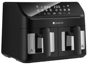Juskys 9 L-es hőlégfritőz - fekete