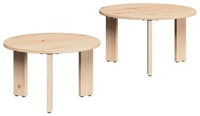 Dohányzóasztal 2 pcs Természetes 47.5 x 47.5 x 27 cm