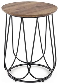 Kávésasztal NUBIRA 51x40 cm fekete/dió