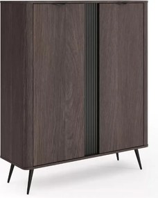 Edrin magas komód 113 cm - dunin tölgy / fekete