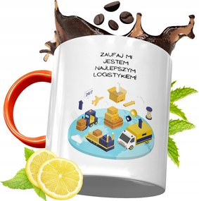 Narancssárga Bögre Logisztikai Ajándék fényképes nyomtatással