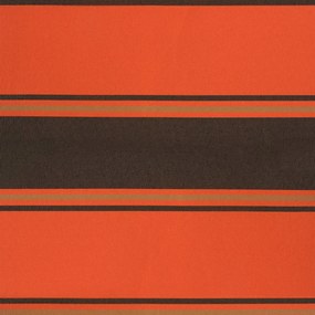 narancs-barna szövet és alumínium behúzható napellenző 3,5x2,5m