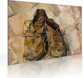 Üveg kép - Vincent van Gogh, Shoes, reprodukciók (70x50 cm)