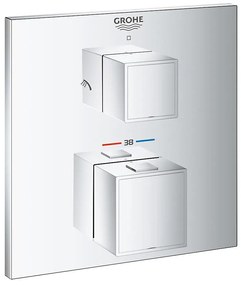 GROHE 24154000 - GROHTHERM CUBE termosztátos csaptelep, fényes króm