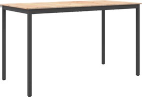 vidaXL Bárasztal Természetes 110 x 55 x 105 cm Tömör fenyőfa