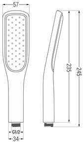 Mexen tartozékok - kézizuhanyfej R-49, fekete-arany, 79549-75