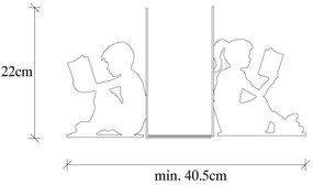 Könyvtámasz 22x40,5 cm fekete