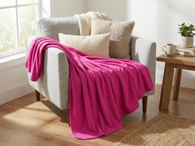 Fleece pléd FLEORA, bíborvörös Méret: 180 x 200 cm