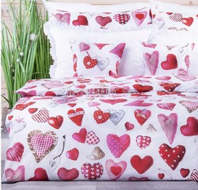 Love krepp ágyneműhuzat TiaHome - 1x Párna 90x70cm, 1x Paplan 140x200cm