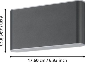 EGLO 901026 GRUTTI Modern Kültéri Fali Lámpa LED IP65