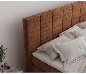 Narancssárga ágyneműtartós boxspring ágy 140x200 cm Ava – Maison de Rêve