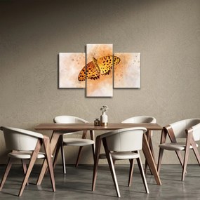 Kép - narancssárga pillangó, akvarell (90x60 cm)