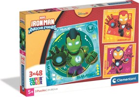 A Vasember és szupercsapata Hero Squad 3x48 db-os puzzle Clementoni